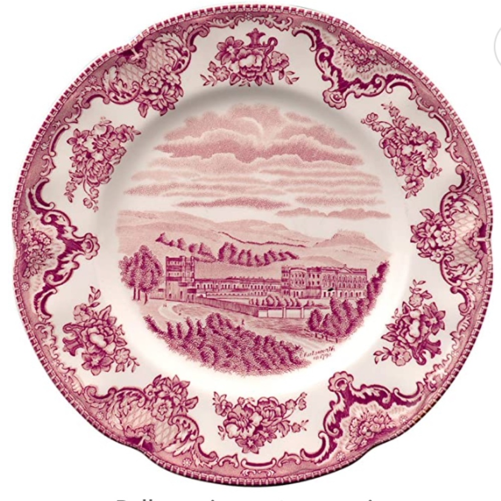 JA14-Johnson Bros Old Britain Castles Pink Chatsworth Salad Plate - Picture 1 of 6